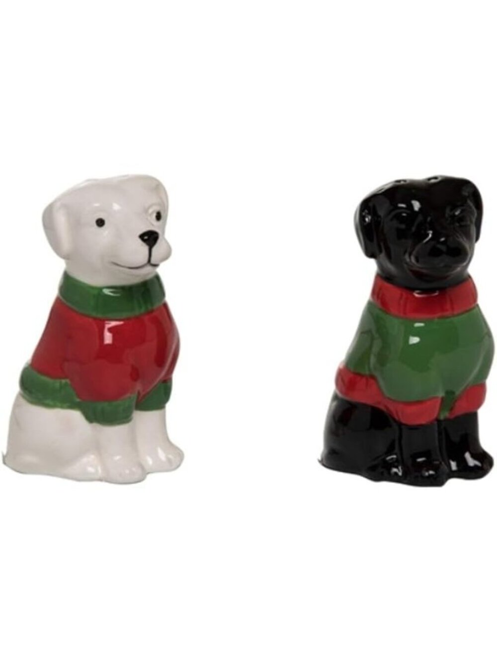 Dolomite Set of Christmas Sweater Labs Salt and Pepper Set